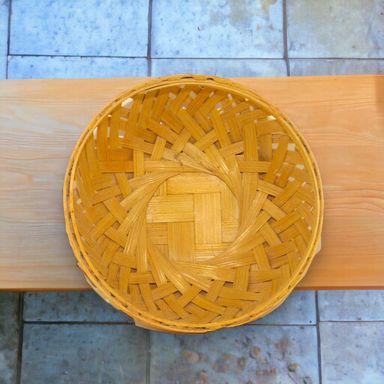 Round Bamboo Basket 14.5x 14.5x 5