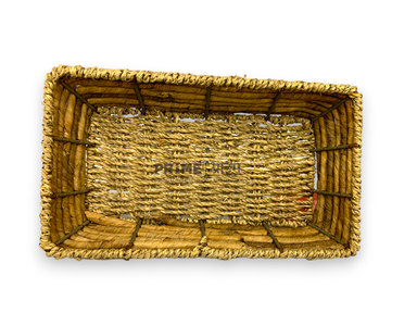 Rectangular Cane Jute Basket/Small