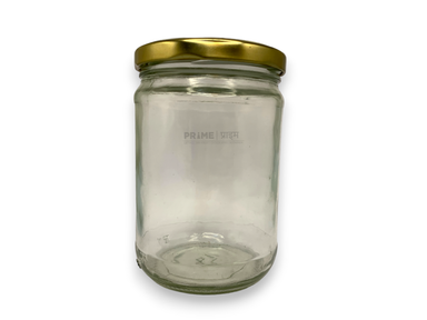 Round Maple Glass Jar with Metal Lug Cap 83mm 580ml