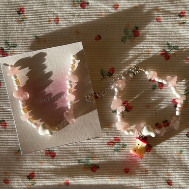 Handmade bracelet (rose quartz/amethyst)