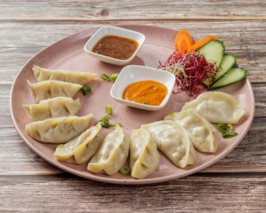 Vegane gedämpfte Momo (10 Stück, mild)