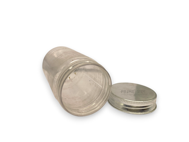 Round Pet Jar with Silver Cap 200g