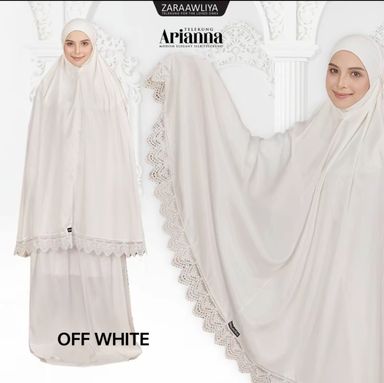 ZARAAWLIYA Telekung Arianna LUXE (Include dumpling chain)