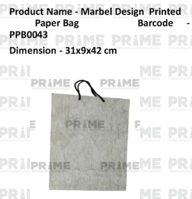 Marbel Design Printed Paper Bag