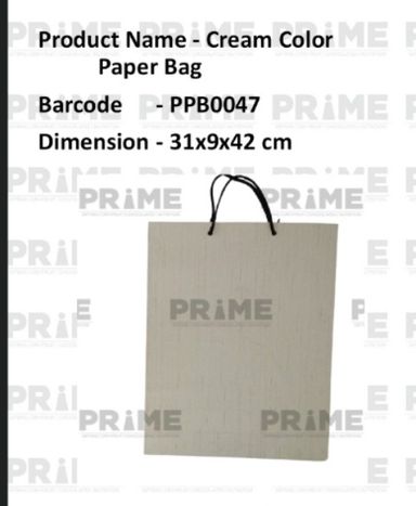 Cream Colour Paper Bag