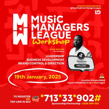 Dail *713*33*902# - Music Management Workshop - Jan. 2025