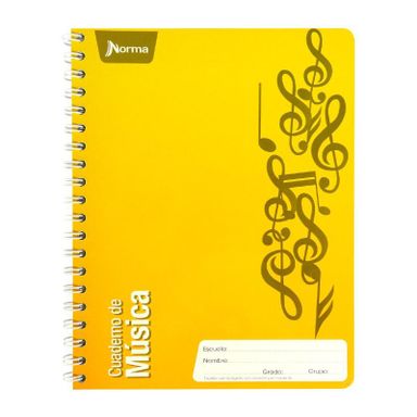 Cuaderno Pautado + raya Norma profesional 80hj. Espiral Metálico Doble 