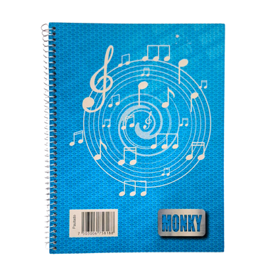 Cuaderno Pautado Profesional Monky 70hj. Espiral Metalico Sencillo