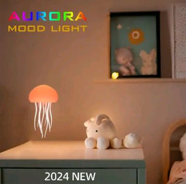 MODOFO Full Color Voice Control Rotating Jellyfish Lamp