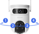 EZVIS H9C Dual PT  WIFI Camera 