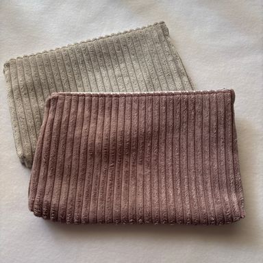 Corduroy Zipper Pouches