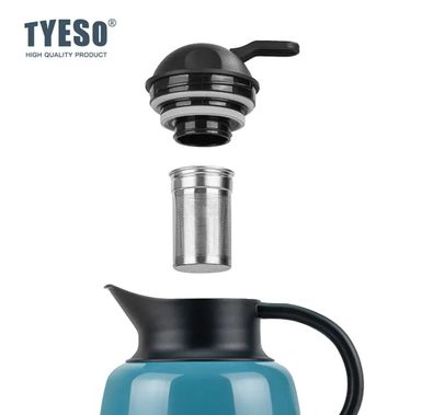 TYESO Vacuum Insulated Modern Teapot With Filter