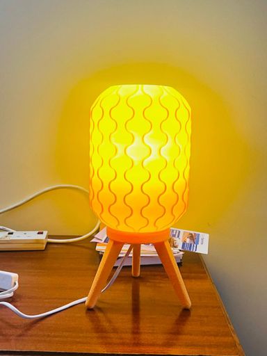 Mid century stool lamp