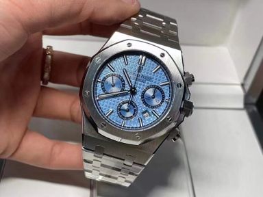 Audemars Piguet Royal Oak Chronograph - Light Blue Dial with Steel Bracelet