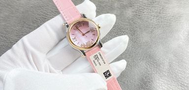 Chopard Pink Dial Watch-Pink and Rose Gold