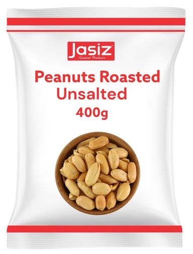 Peanuts Roasted Unsalted Zip Pouch 400g