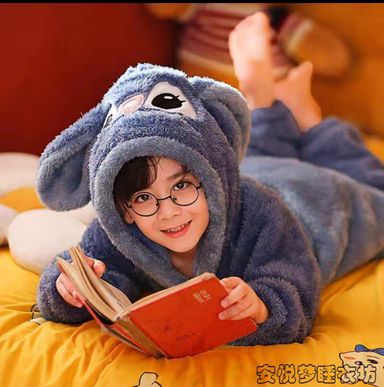 Stitch blue Children Robe