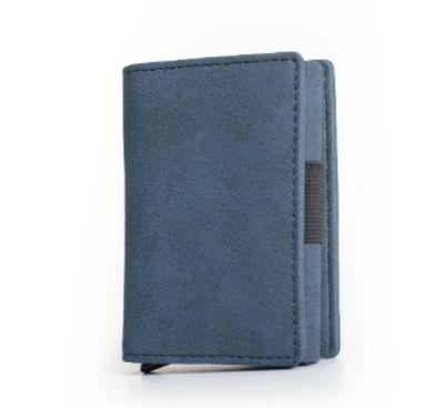 Oblique Klix Rfid Wallet Suede/ Navy