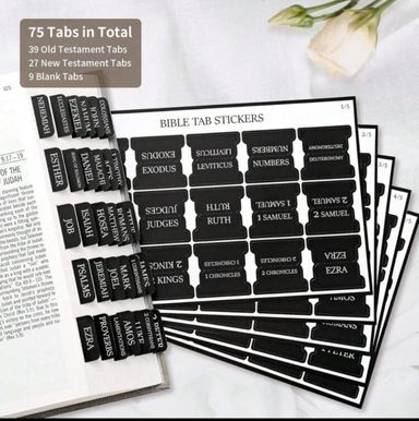 Black Bible Index Tabs