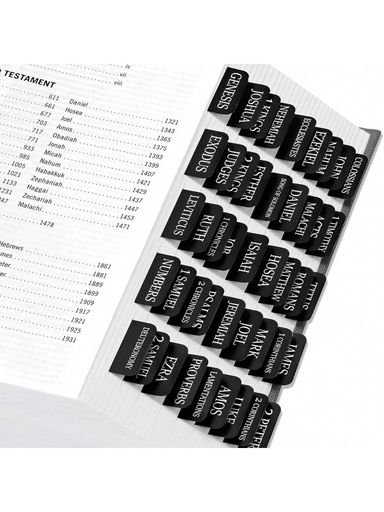 Black Bible Index Tabs