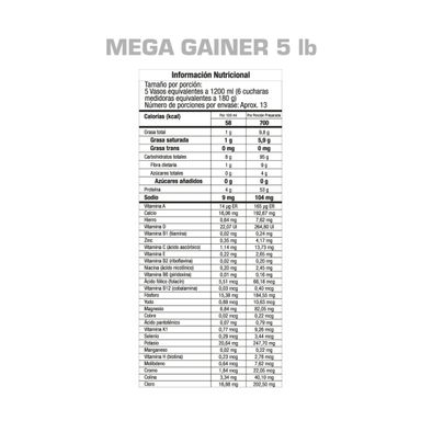 Mega Gainer vainilla 5lbs GMN