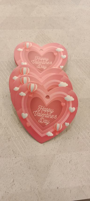 Happy Valentines Day Cardboard Paper Tag - Bulk