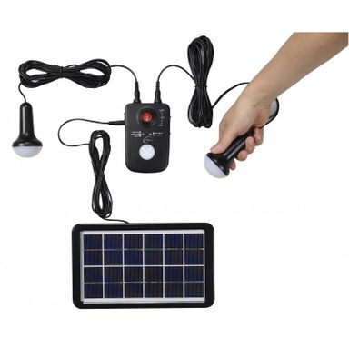 WINTECH CARREGADOR SOLAR 2 USB + 2 LANTERNA