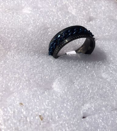 Chain Ring - Black & Blue 