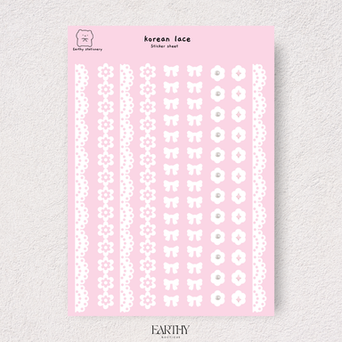 Korean lace sticker sheet 