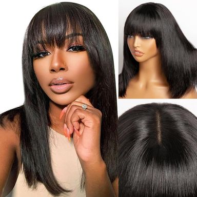 14" 4x2 Glueless Bob Wig With Bang