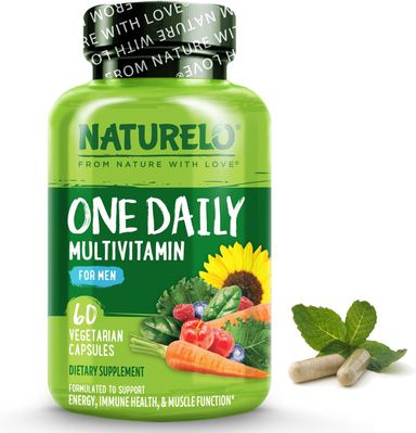 NATURELO One Daily Multivitamin for Men - 60 Vegetarian Capsules