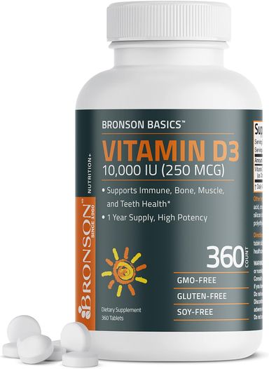 Bronson Vitamin D3 10,000 IU - 360 Tablets