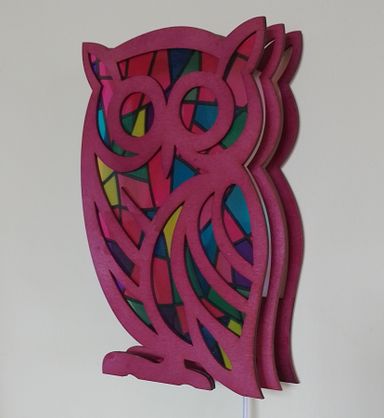 Wooden Owl Night Lamp