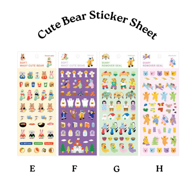 Cute Bear Sticker Sheet