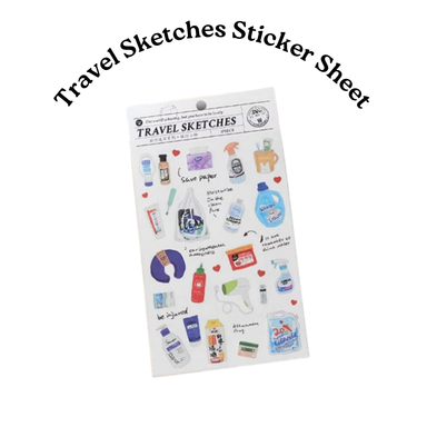 Travel Sketches Sticker Sheet