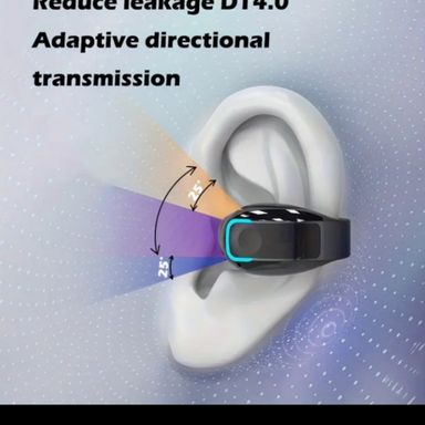 1pc wireless earphones with clip-on ears,comfortable wear,touch control,volume control,condenser microphone,rechargeable lithium battery,USB Charging,Compatible with cellphones