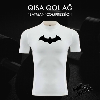 Ağ qısa qol Batman compression