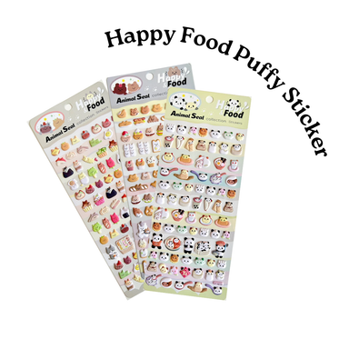 Happy Food Puffy Sticker