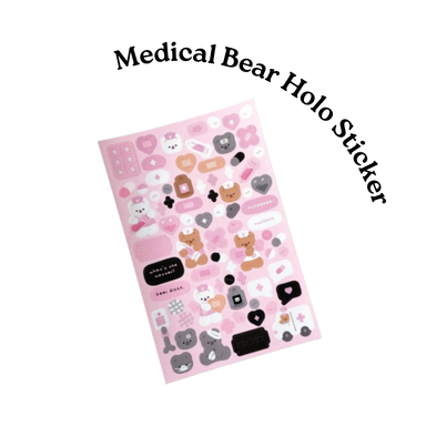 Medical Bear Holo Sticker