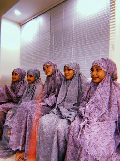 Travel Telekung Kids in Purple 