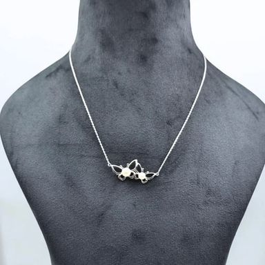 925 Silver Butterfly Pearl Necklace for Women