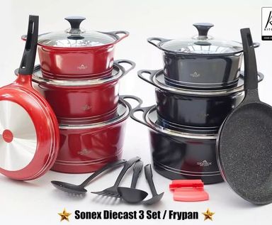 3 set Sonex Die cast /frypan 