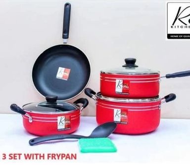 3 set Sonex Die cast and fry pan 