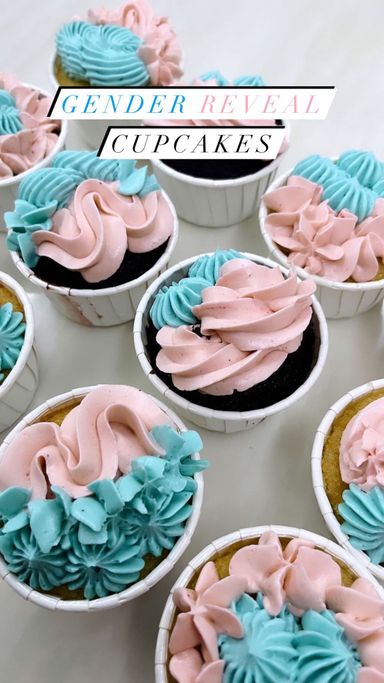 Gender Reveal Cupcakes