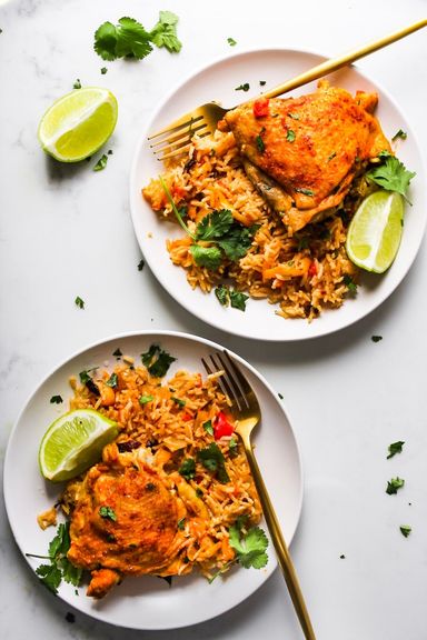 Chipotle Lime chicken on a bed of Savoury rice