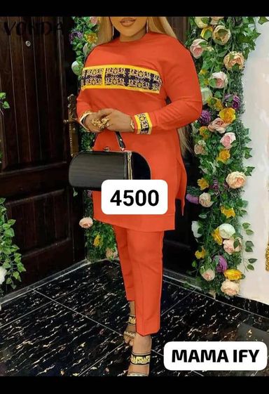 Responsible Orange 2 Piece African Wear