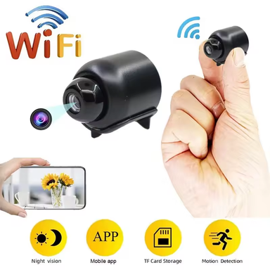 Mini caméra WiFi 1080P HD vision nocturne incluse détecteur de son de mouvement dans le bureau à domicile 120 degrés grand angle Micro moniteur