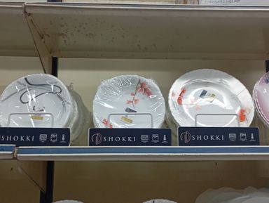 SHOKKI GLASS PLATE 6 PCS 