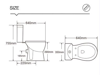 Closed couple toilet with basin 008