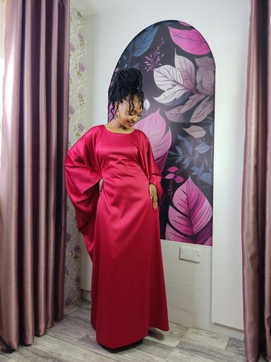 Red Maroon Modest Luxury Kaftan 